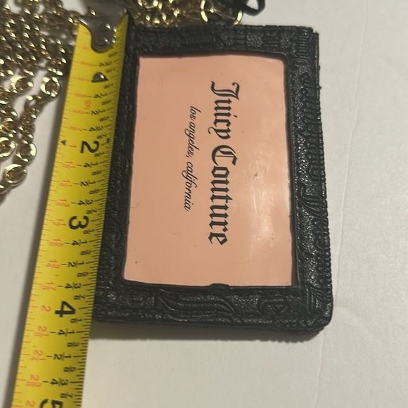 Juicy Couture Black Debossed Free Spirit Crossbody Bag Lanyard Keychain Set‎ NEW - Picture 16 of 17